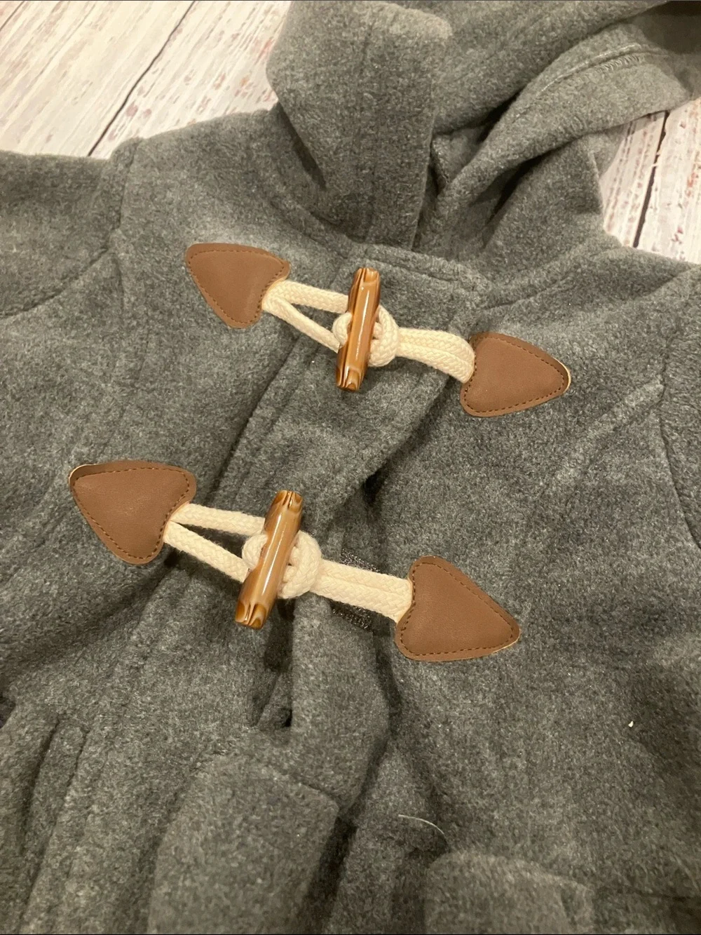 Good Lad Toddler Hooded Toggle Coat in Charcoal Gray
